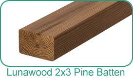 Holbrook Lumber Products - Lunawood 2x3 Pine Batten product