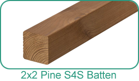 Holbrook Lumber Products - Lunawood 2x2 Pine S4S Batten product