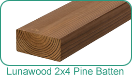 Holbrook Lumber Products - Lunawood 2x4 Pine Batten product