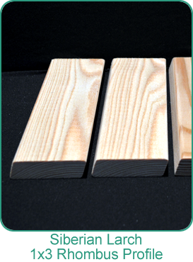 Holbrook Lumber Siberian Larch 1x3 Rhombus Profile Decking materials
